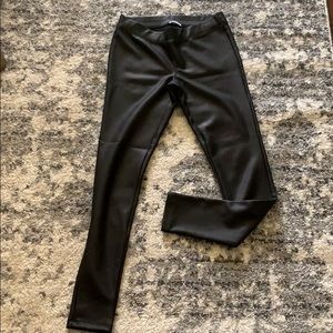 Sz Small Express Black Faux Leather Leggings